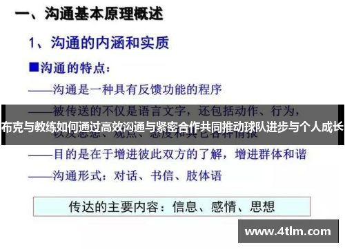 布克与教练如何通过高效沟通与紧密合作共同推动球队进步与个人成长